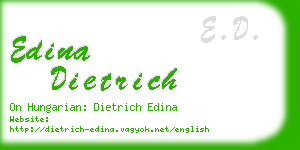 edina dietrich business card